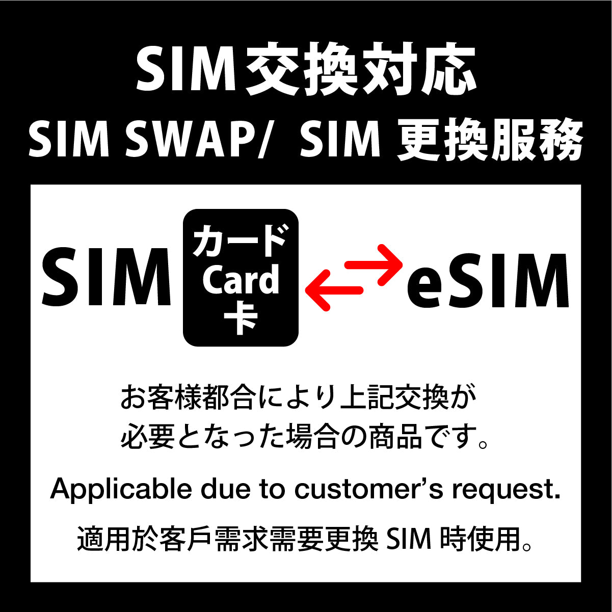 【지원 전용】 SIM 카드 교체 서비스