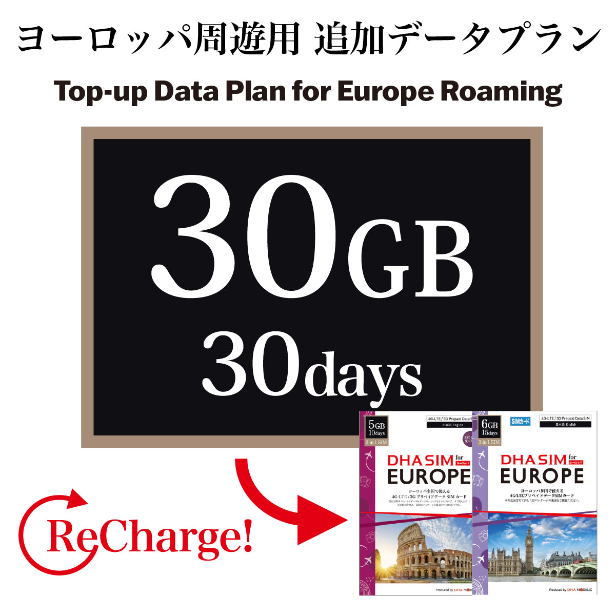 【流量加值方案】歐洲多國通用